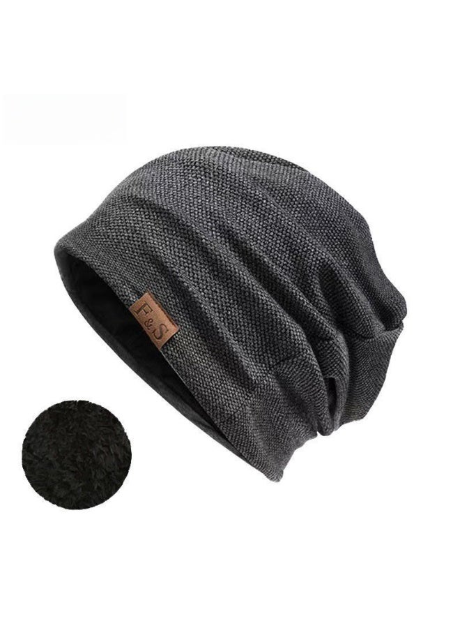 VIUAUAX 1pc Warm Beanie Hat For Men And Women, Knitted Winter Hats Slouch Beanie Hat For Men Women Summer Winter Long And Oversized Cap Stretchy Skull Cap Soft Spring Autumn Warm Daily Outdoor Cuffed Hats - Image 1